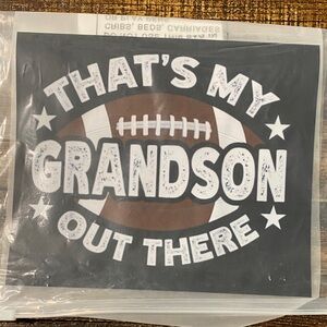 FOOTBALL IRON ON 6 3/4 โ x 8โwith Bold Text